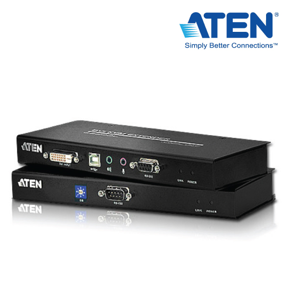 Aten DVI USB KVM Console Extender 2560 x 1600 @ 60 Hz (DVI Dual Link) w/ RS232