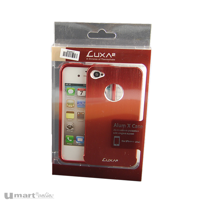 Thermaltake LUXA2 Aluminium X Case for iPhone 4/4S ( Aircraft Grade Aluminium) - Metallic Red (LHA0073-B Red)