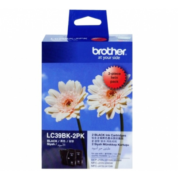 Brother Black Ink Cartridge - 2 Pack (LC39BK2PK)
