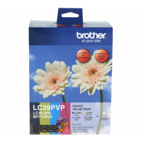 Brother Genuine Photo Value Pack (LC39PVP)