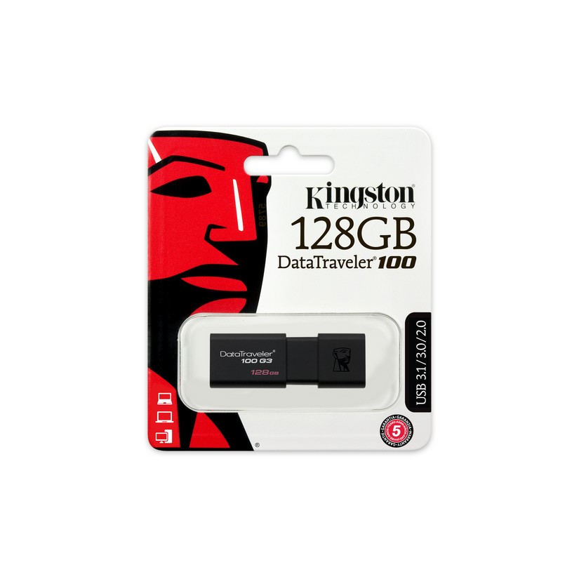 Kingston DT100G3/128GBFR 128GB USB 3.0 DataTraveler