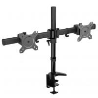 VisionMount DeskClamp Dual LCD Monitor Support up to 27in Tilt -15/+15° Rotate 360° (VM-LCD-MP320C)