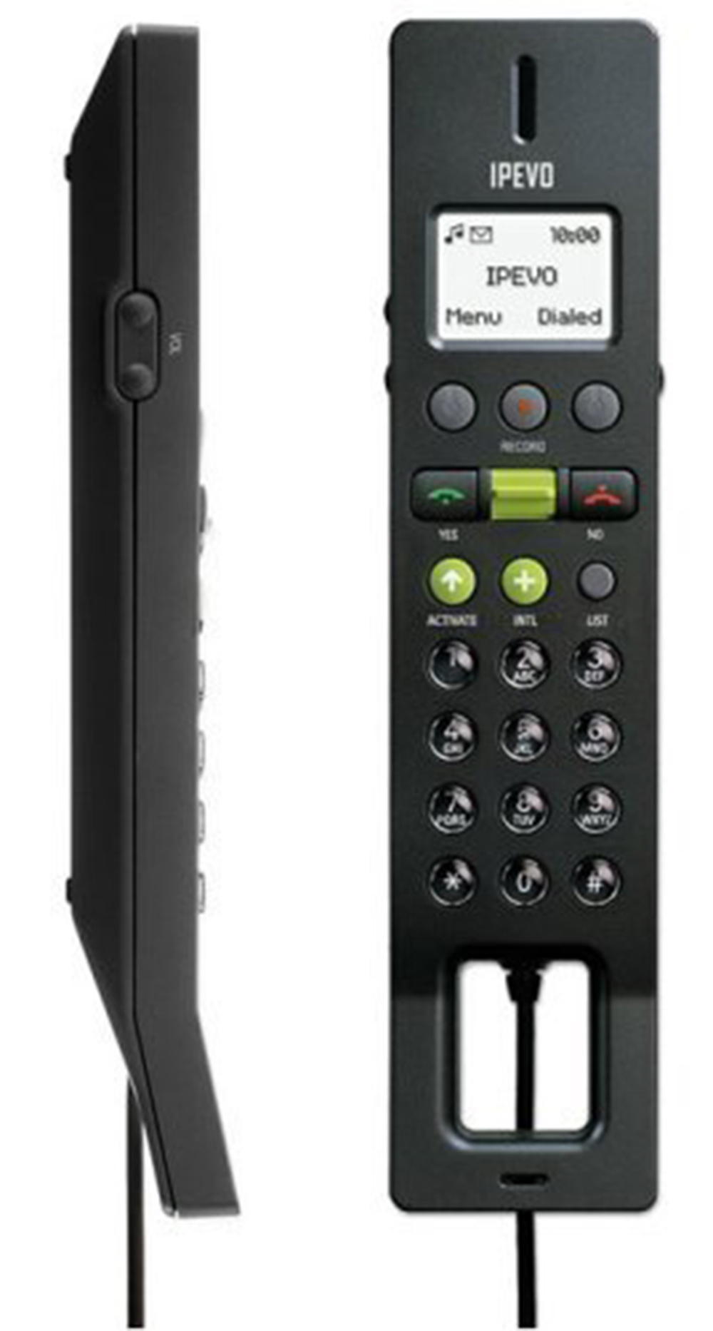 IPEVO FR-33.2 Skype USB Handset with LCD- Black