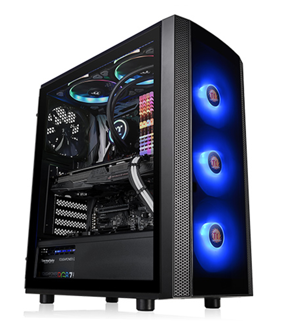 Thermaltake Versa J25 RGB Edition ATX Tempered Glass - Black (CA-1L8-00M1WN-01)