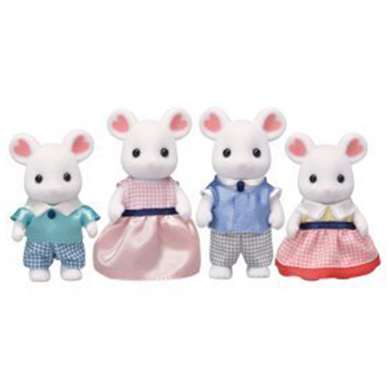 Sylvanian Familes Marshmallow Mouse Family