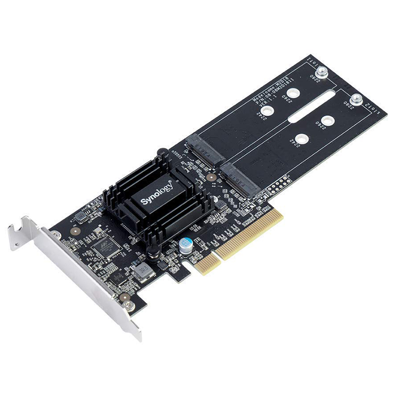 Synology M.2 NVMe or SATA PCIe NAS Adapter Card (M2D18)