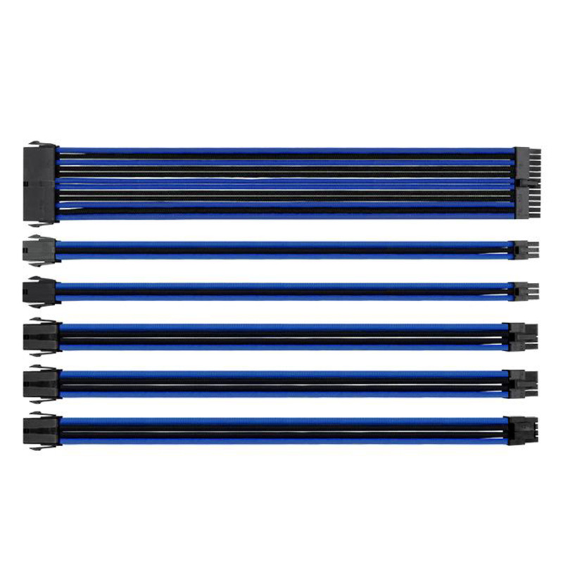 Thermaltake TTMod Sleeved Extension Cable Kit - Blue and Black (AC-035-CN1NAN-A1)