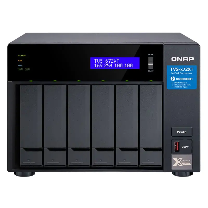 QNAP TVS-672XT 6 Bay i3 8100T 8GB NAS