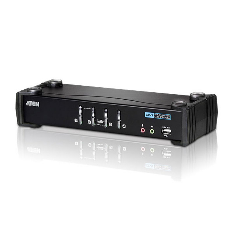 Aten 4 Port USB 2.0 DVI KVMP Switch (CS1764AC-AT-U)