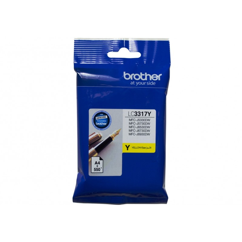 Brother Yellow Ink Cartridge (550 page yield) (LC-3317Y)