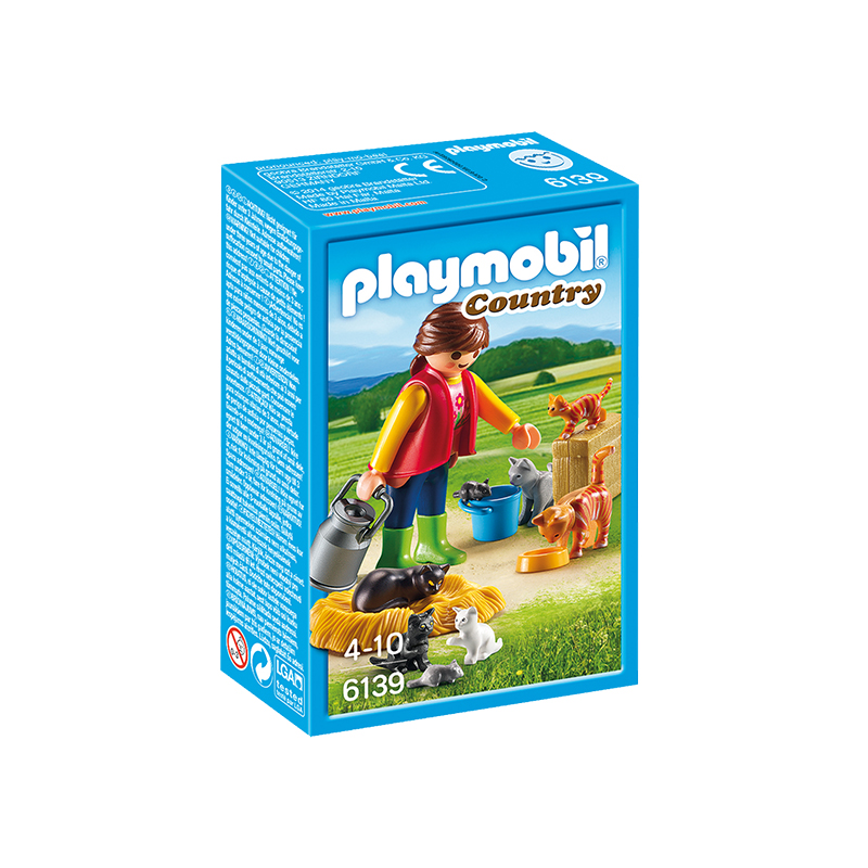 Playmobil Woman with Cat Family