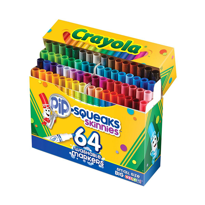 Crayola 64 Pip-Squeak Skinnies Markers