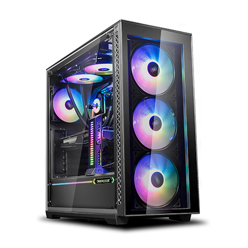 Deepcool Matrexx 70 3F RGB Tempered Glass Mid Tower E-ATX Case - Black (DP-ATX-MATREXX70-BKG0P-3F)