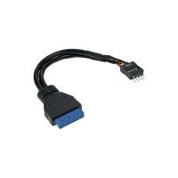Generic Internal USB2.0 Male (9pin) to USB 3.0 Female (19pin) Adaptor Cable