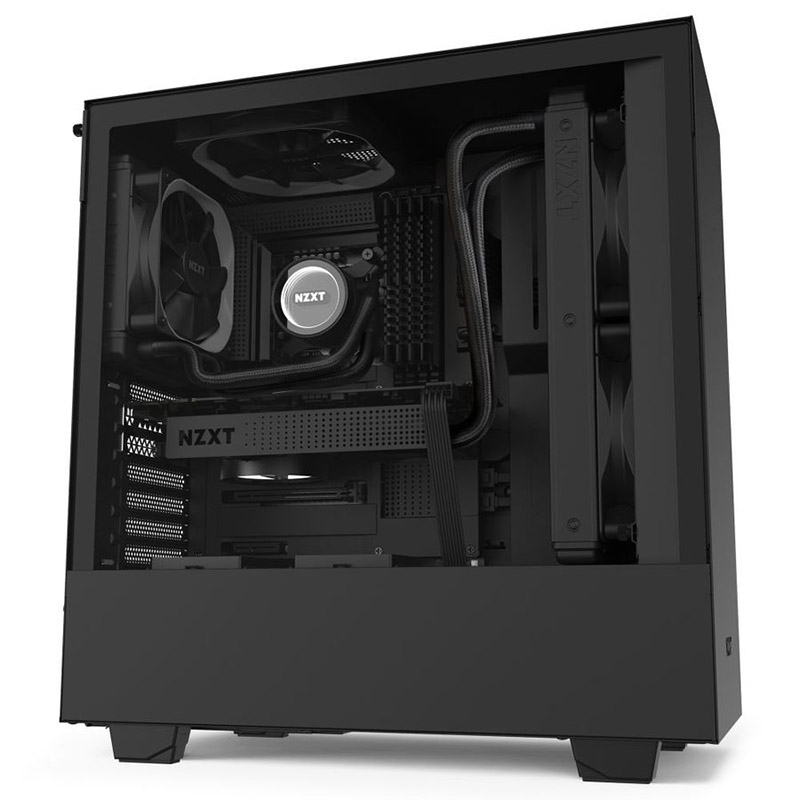 NZXT H510 Tempered Glass Mid Tower ATX Case - Matte Black