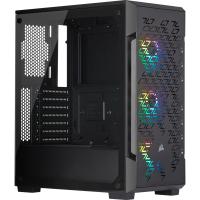 Corsair iCUE 220T Tempered Glass RGB Mid Tower ATX Case - Black (CC-9011173-WW)