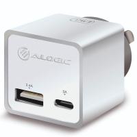 Alogic 2 Port USB C and USB A Fast Charge Mini Wall Charger