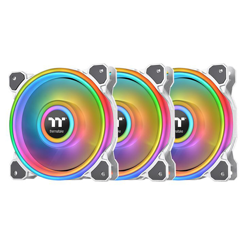 Thermaltake Riing Quad 14 140mm RGB Radiator Fan TT Premium Edition White - 3 Pack (CL-F101-PL14SW-A)