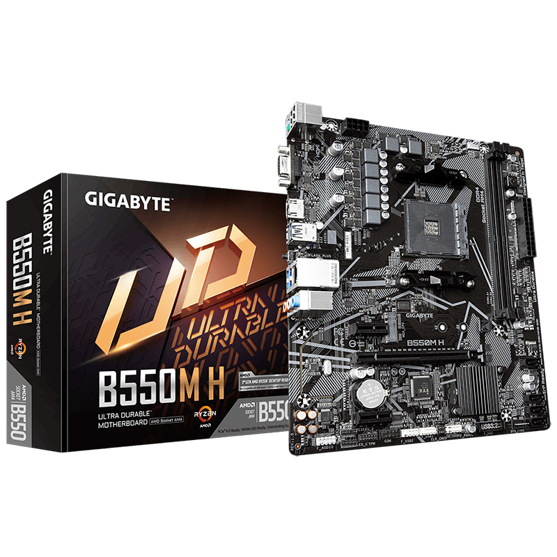 Gigabyte B550M H AM4 mATX Motherboard (B550M H)