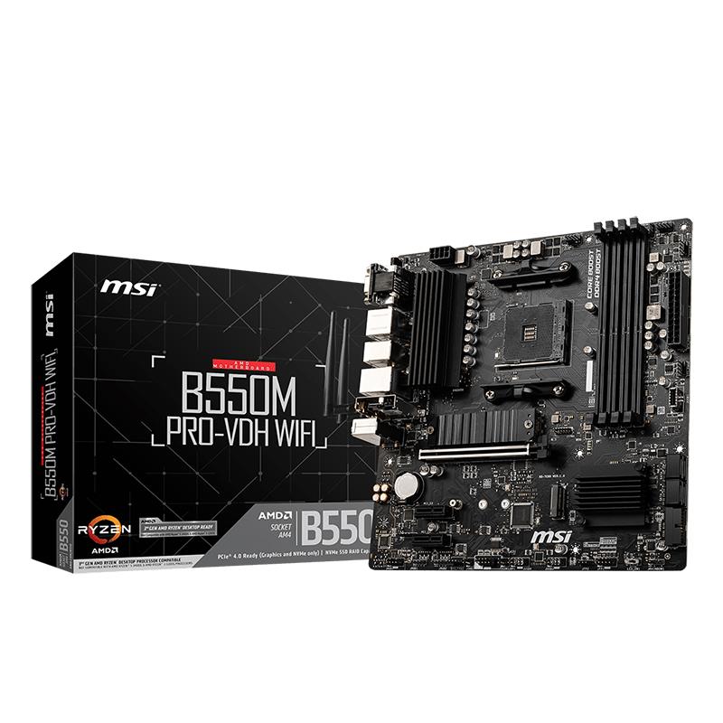 MSI B550M PRO-VDH WiFi AM4 mATX Motherboard (B550M PRO-VDH WIFI)