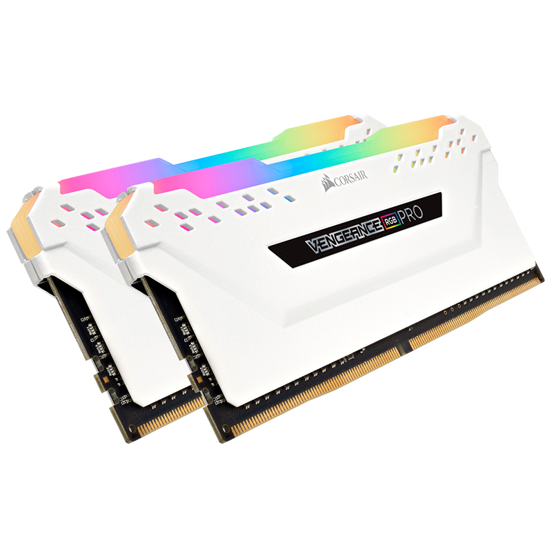 Corsair Vengeance RGB Pro 16GB (2x8GB) 2666MHz DDR4 RAM - White (CMW16GX4M2A2666C16W)
