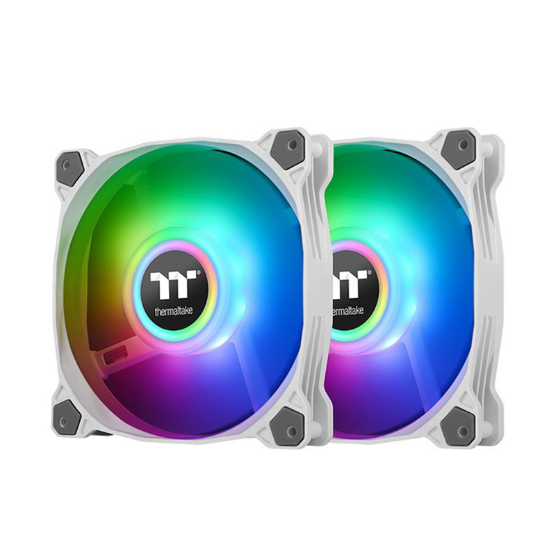 Thermaltake Pure Duo 12 120mm ARGB Sync Radiator Fan White - 2 Pack (CL-F097-PL12SW-A)