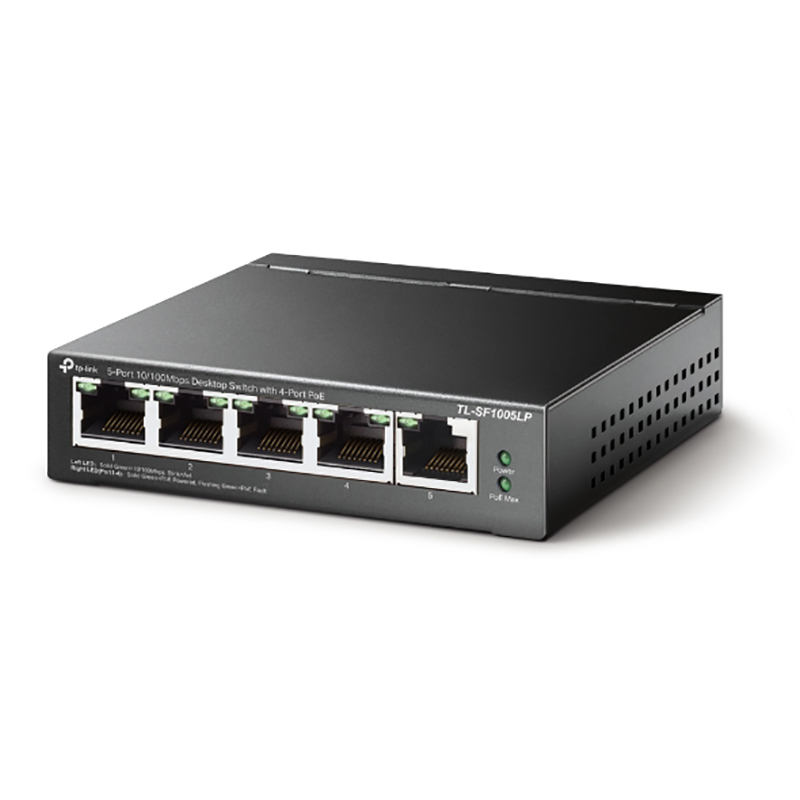 TP-Link 5 Port 10/100Mbps Desktop Switch with PoE (TL-SF1005LP)