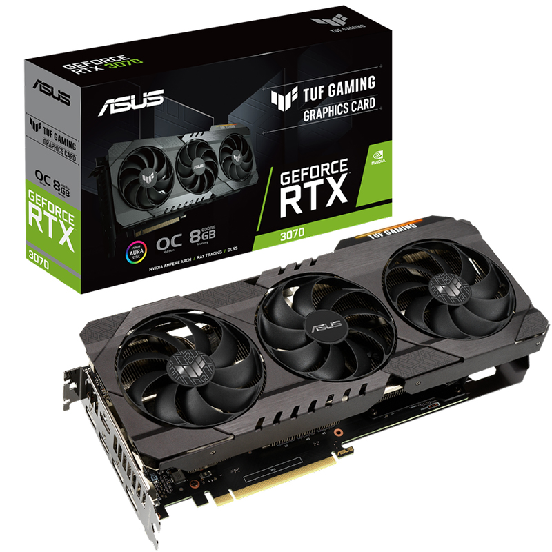 Asus GeForce RTX 3070 TUF Gaming OC 8G Graphics Card (TUF-RTX3070-O8G-GAMING)