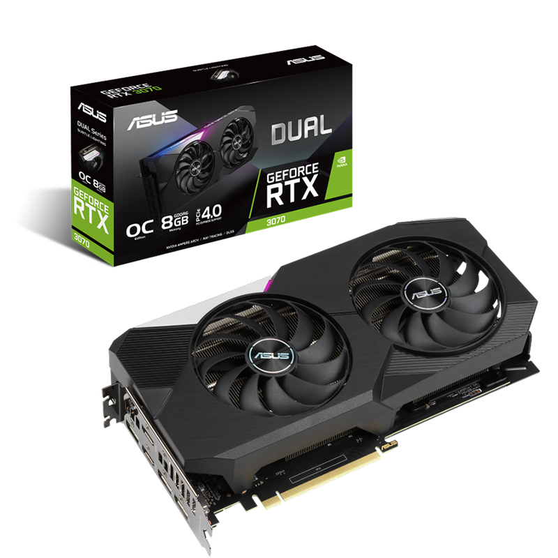 Asus GeForce RTX 3070 Dual OC 8G Graphics Card (DUAL-RTX3070-O8G)