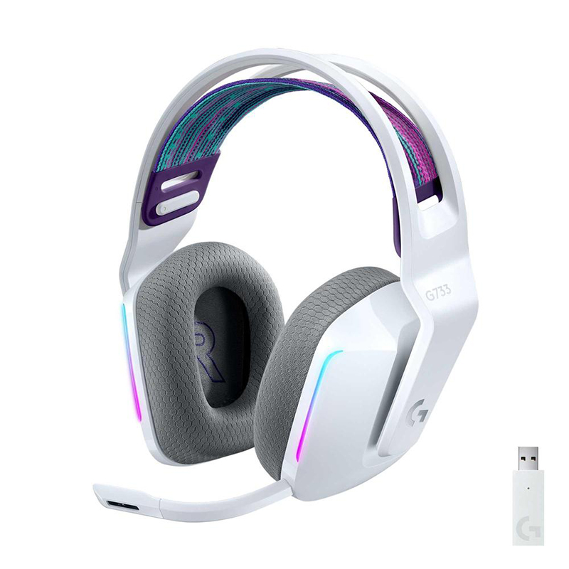 Logitech G733 LightSpeed Wireless RGB Gaming Headset - White (981-000886)