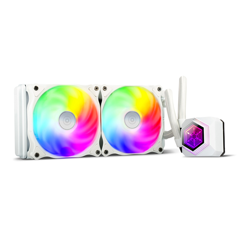 SilverStone PF240W ARGB AIO Liquid CPU Cooler - White (PF240W-ARGB)