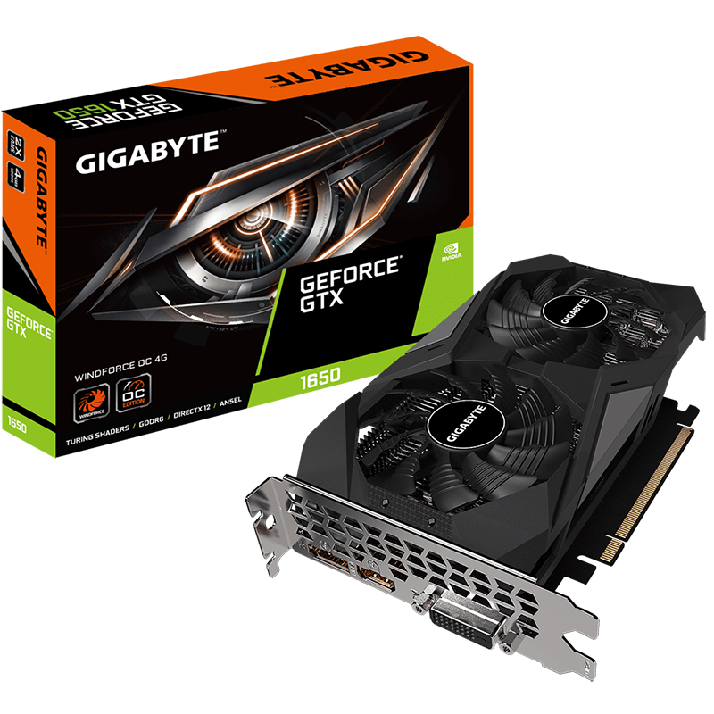 Gigabyte GeForce GTX 1650 D6 WindForce 4G OC Graphics Card - Rev 2.0 - OPENED BOX 73139