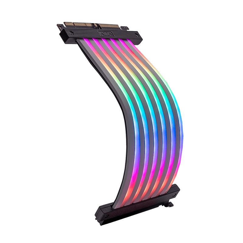 AZZA RGB Riser Cable 180 Degree PCIe 3.0 x 16 - 200mm