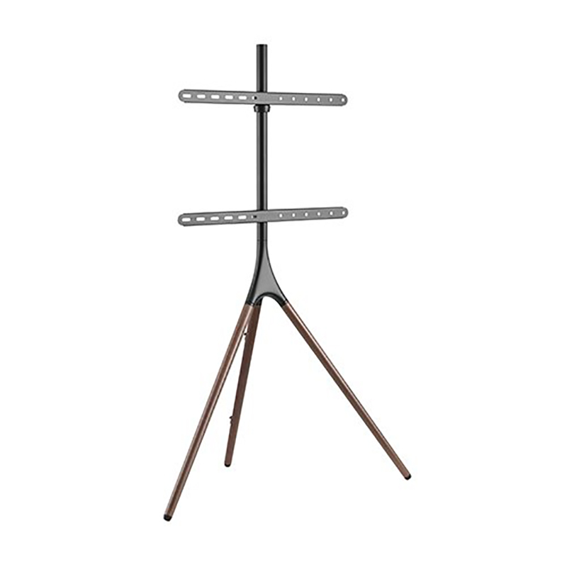 Brateck Easel Studio TV Floor Stand - Matte Black and Walnut (FS12-46F)