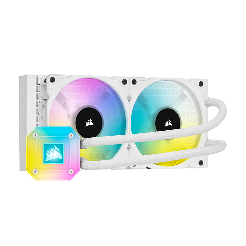 Corsair iCUE H100i Elite Capellix 240mm ARGB AIO Liquid CPU Cooler - White (CW-9060050-WW)