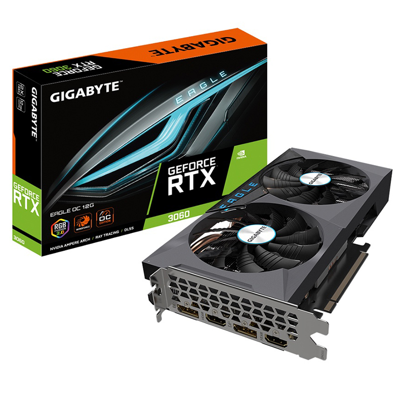 Gigabyte GeForce RTX 3060 Eagle OC 12G LHR Graphics Card (N3060EAGLE-OC-12GD)