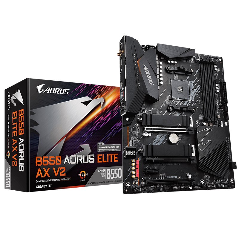 Gigabyte B550 Aorus Elite AX V2 AM4 ATX Motherboard (B550-AORUS-ELITE-AX-V2)