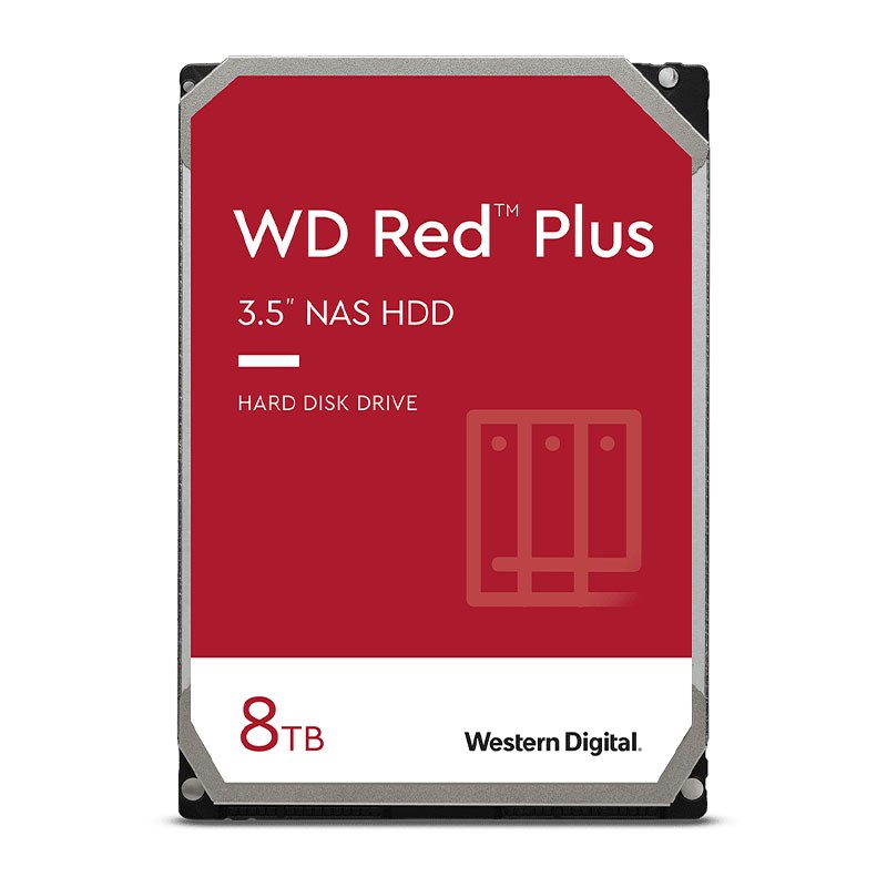 Western Digital 8TB Red Plus 3.5in NAS SATA Hard Drive (WD80EFBX)