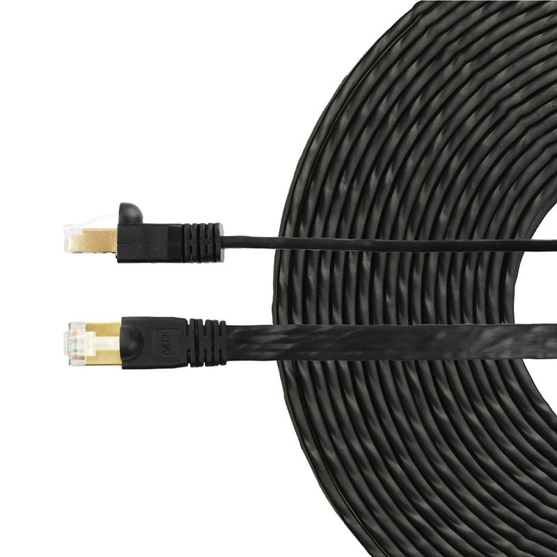 Edimax Cat8 40GbE Shielded Flat Network Cable - 10m Black (EA8-100SFA)