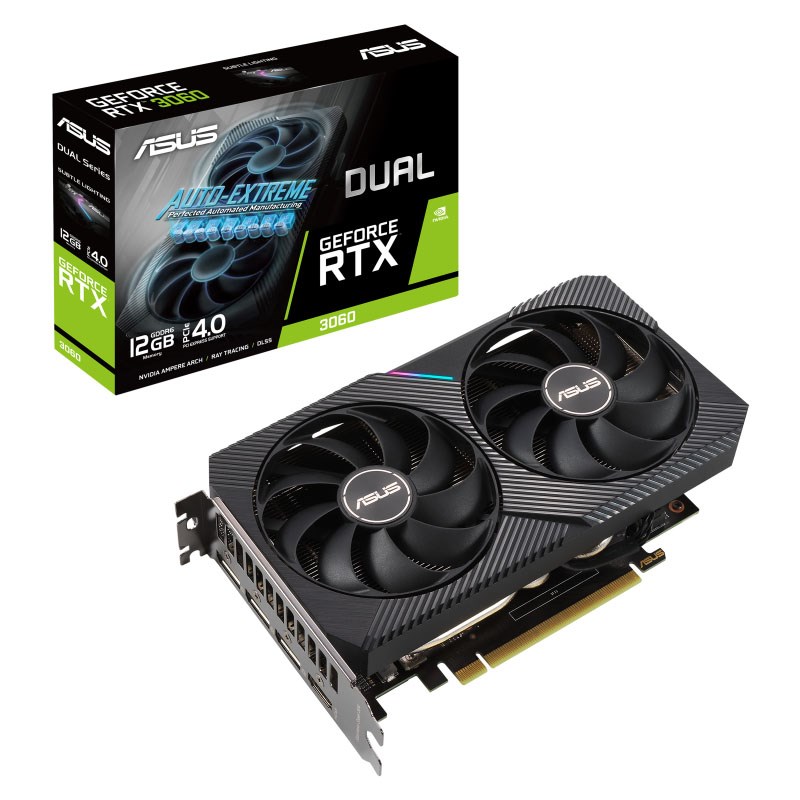 Asus Dual GeForce RTX 3060 12G OC LHR Graphics Card (DUAL-RTX3060-O12G)