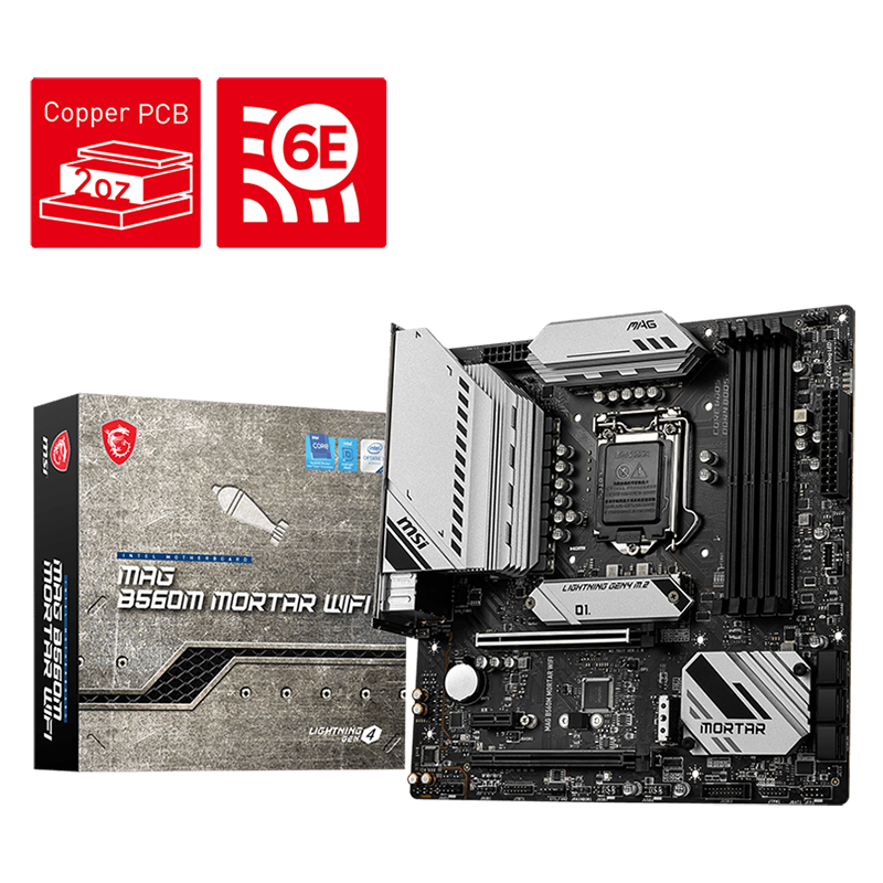 MSI MAG B560M Mortar WiFi LGA 1200 MATX Motherboard