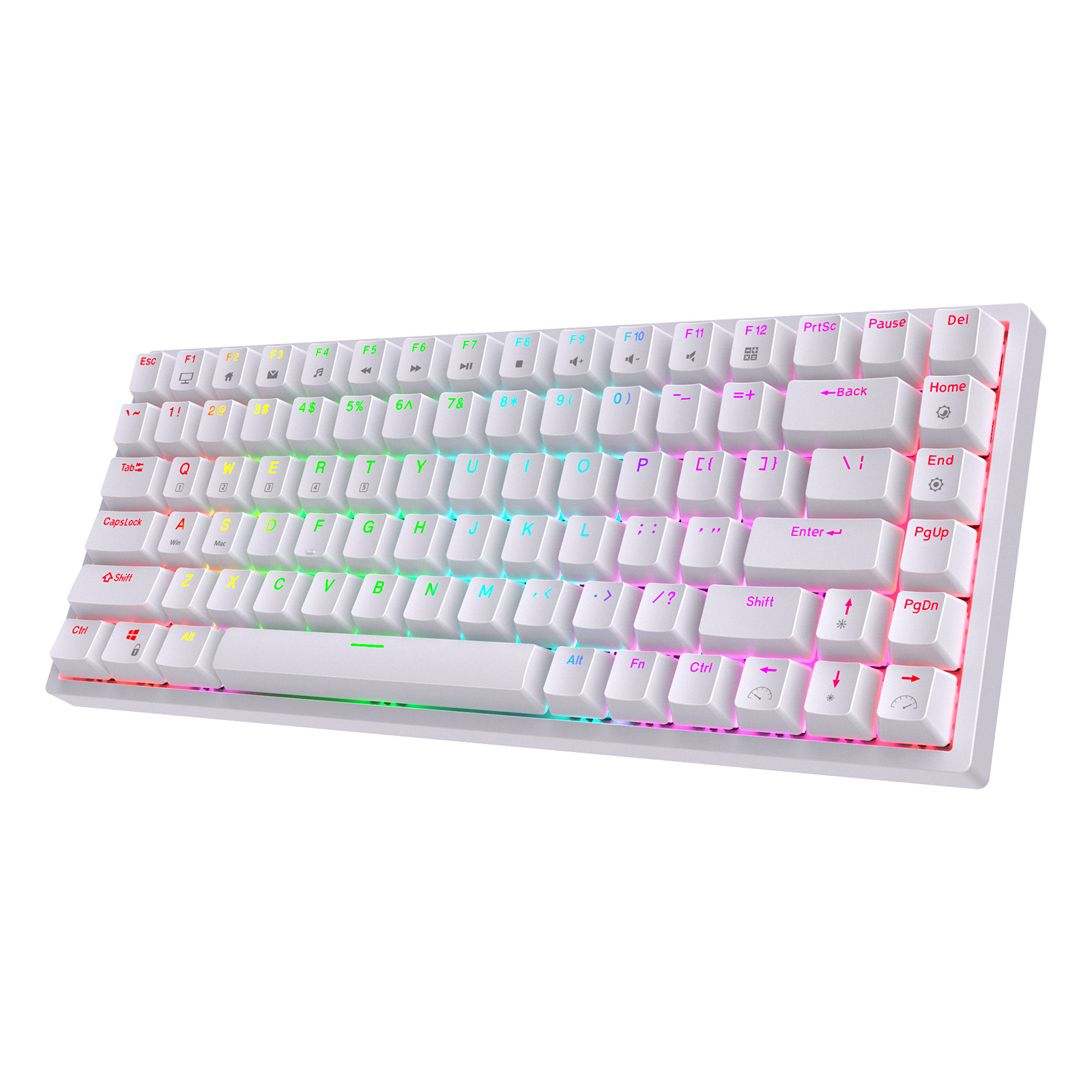 RK ROYAL KLUDGE RK84 Wireless Bluetooth/2.4Ghz 75% RGB Mechanical Gaming Keyboard,Red Switch