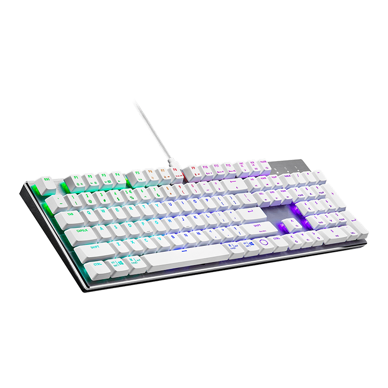 Cooler Master MasterKeys SK653 RGB Mechanical Keyboard Cherry MX Blue - White Edition (SK-653-SKTL1-US)