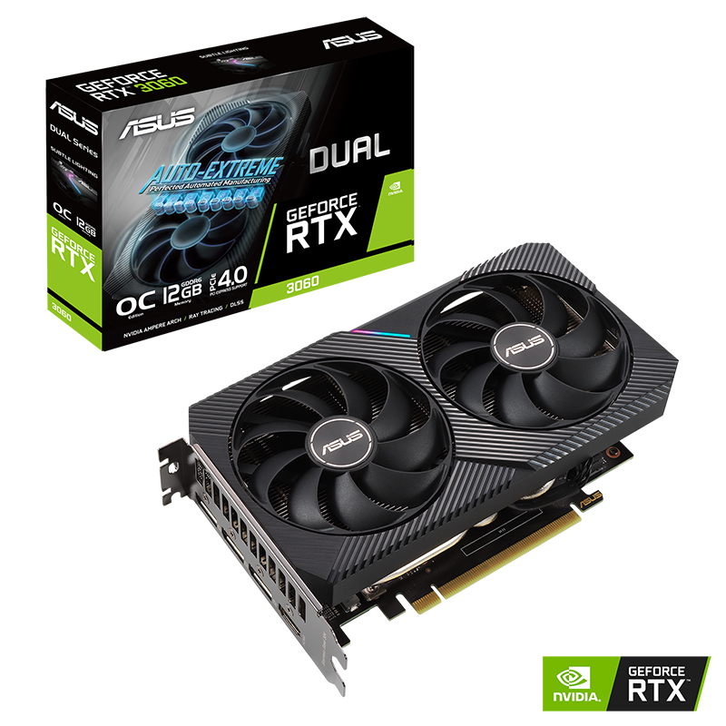 Asus GeForce RTX 3060 Dual V2 OC 12G LHR Graphics Card (DUAL-RTX3060-O12G-V2)