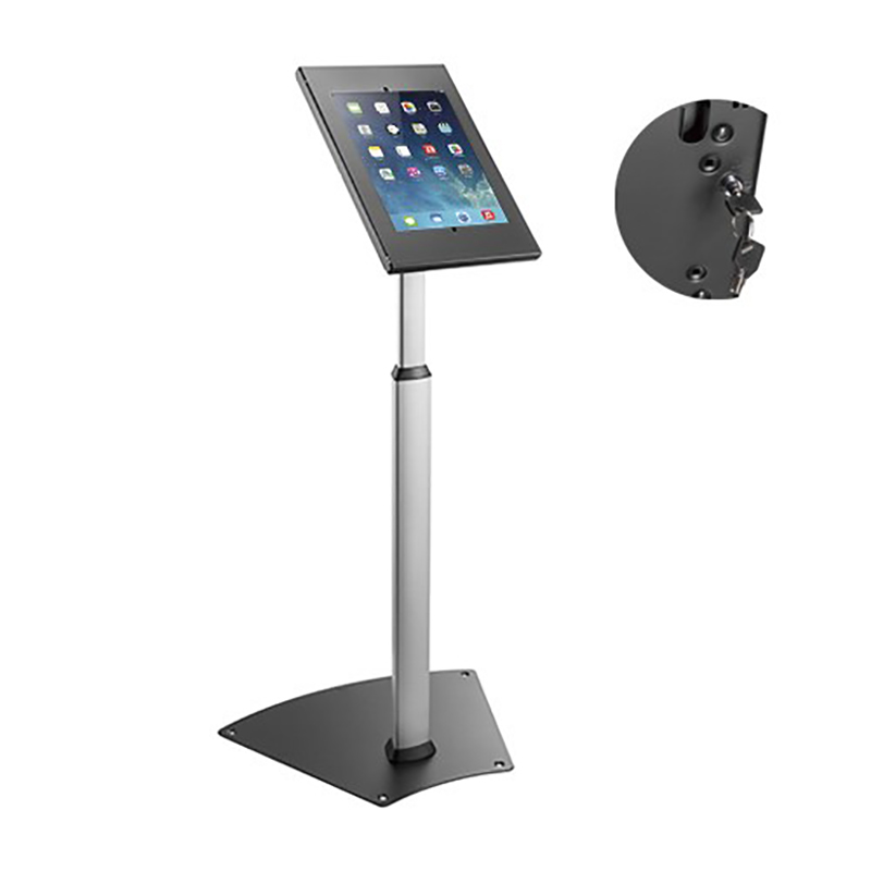 Brateck Anti-theft Height Adjustable Tablet Kiosk Floor Stand for IPad and Samsung Galaxy Tab A (PAD12-05N)
