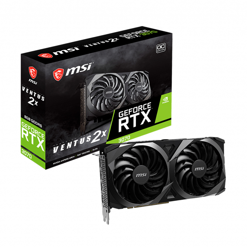 MSI GeForce RTX 3070 Ventus 2X OC 8G LHR Graphics Card (MSI GeForce RTX 3070 VENTUS 2X 8G OC LHR)