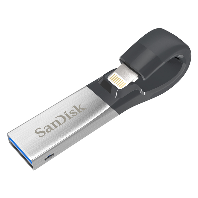Sandisk 64GB iXpand USB 3.0 Flash Drive - Grey