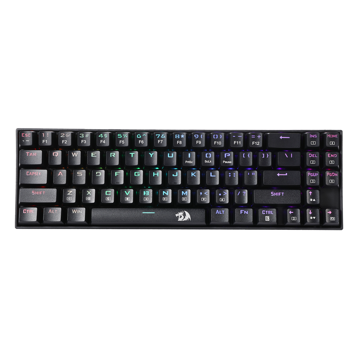 Redragon K599 Wireless Mechanical Gaming Keyboard 60% Compact 70 Key Tenkeyless RGB Backlit Computer Keyboard with Red Switches for Windows PC Gamers