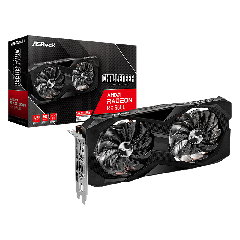 Asrock Radeon RX 6600 Challenger D 8GB Graphics Card