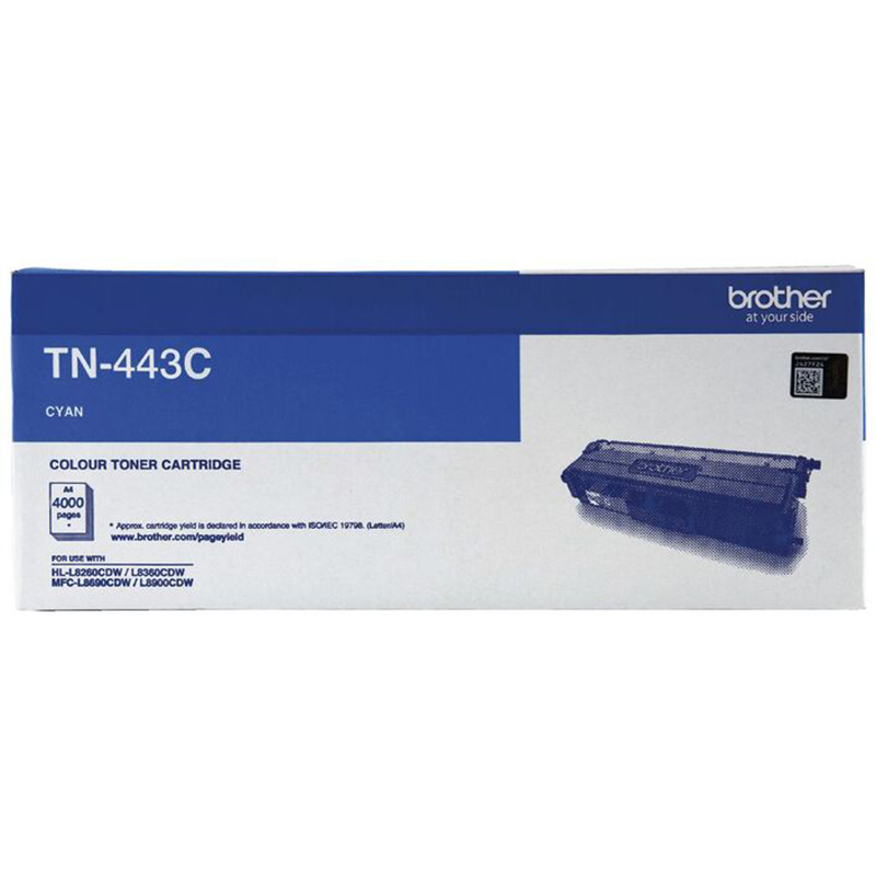 Brother High Yield Cyan Toner - 4000 Pages (TN-443C)